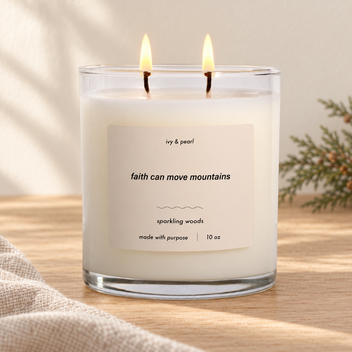 Candle: Faith Can Move Mountains — Sparkling Woods