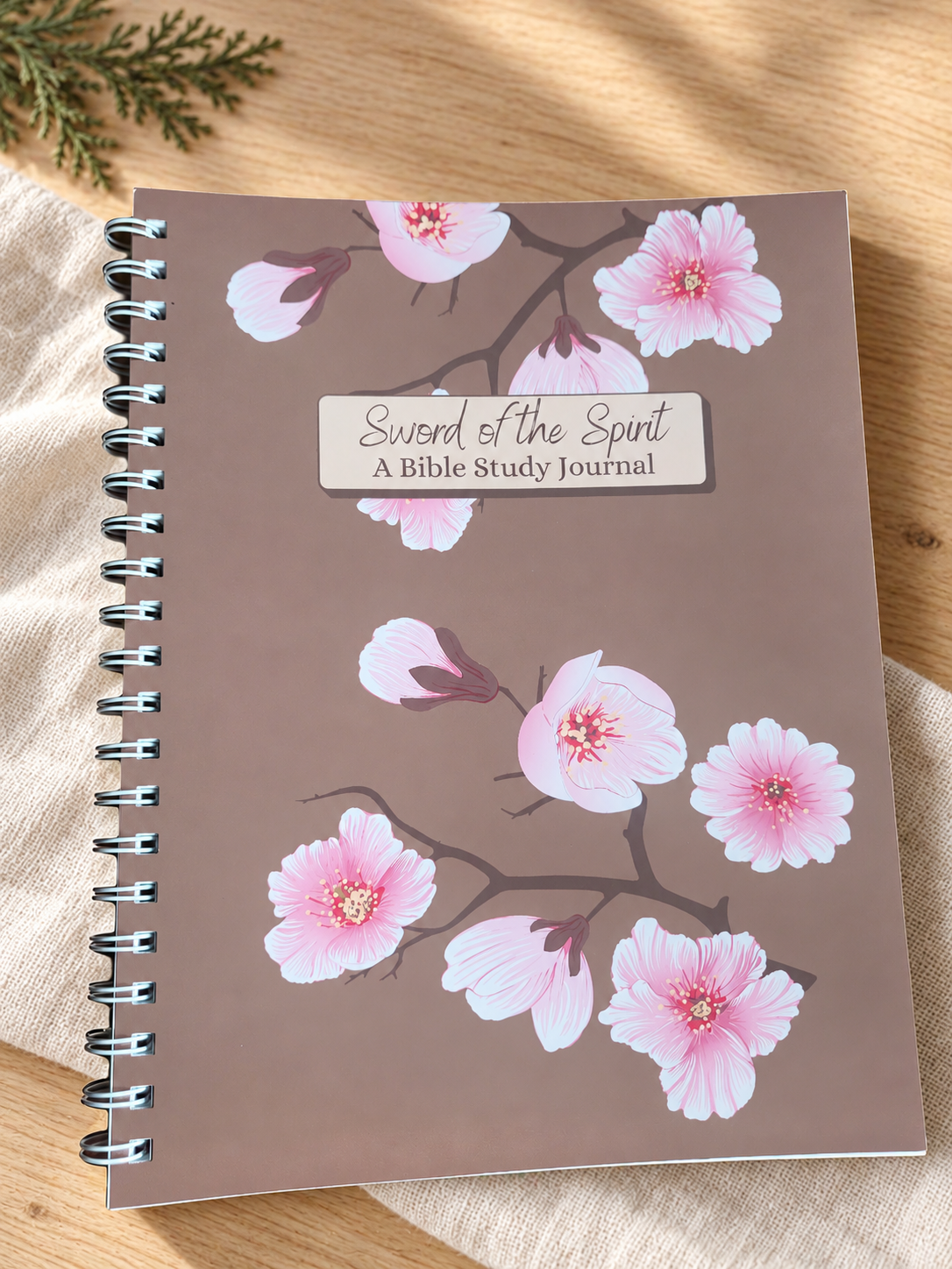 Bible Study Journal: Floral Sword of the Spirit Journal — Psalm & Cedar editorial product image