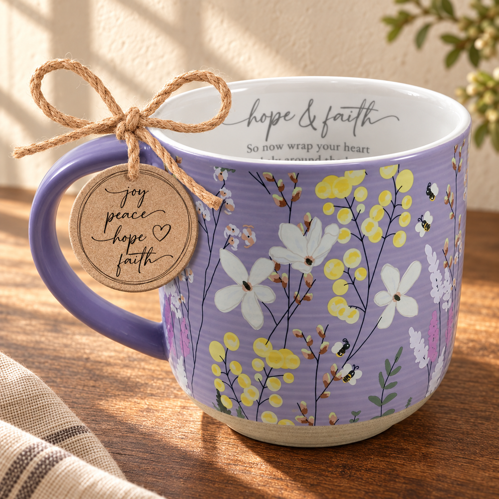 Spring Garden Hope Ceramic Mug — 18 oz