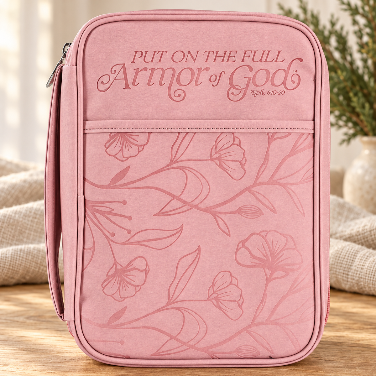 Bible Cover: Put On the Full Armor — Large — Psalm & Cedar editorial product image