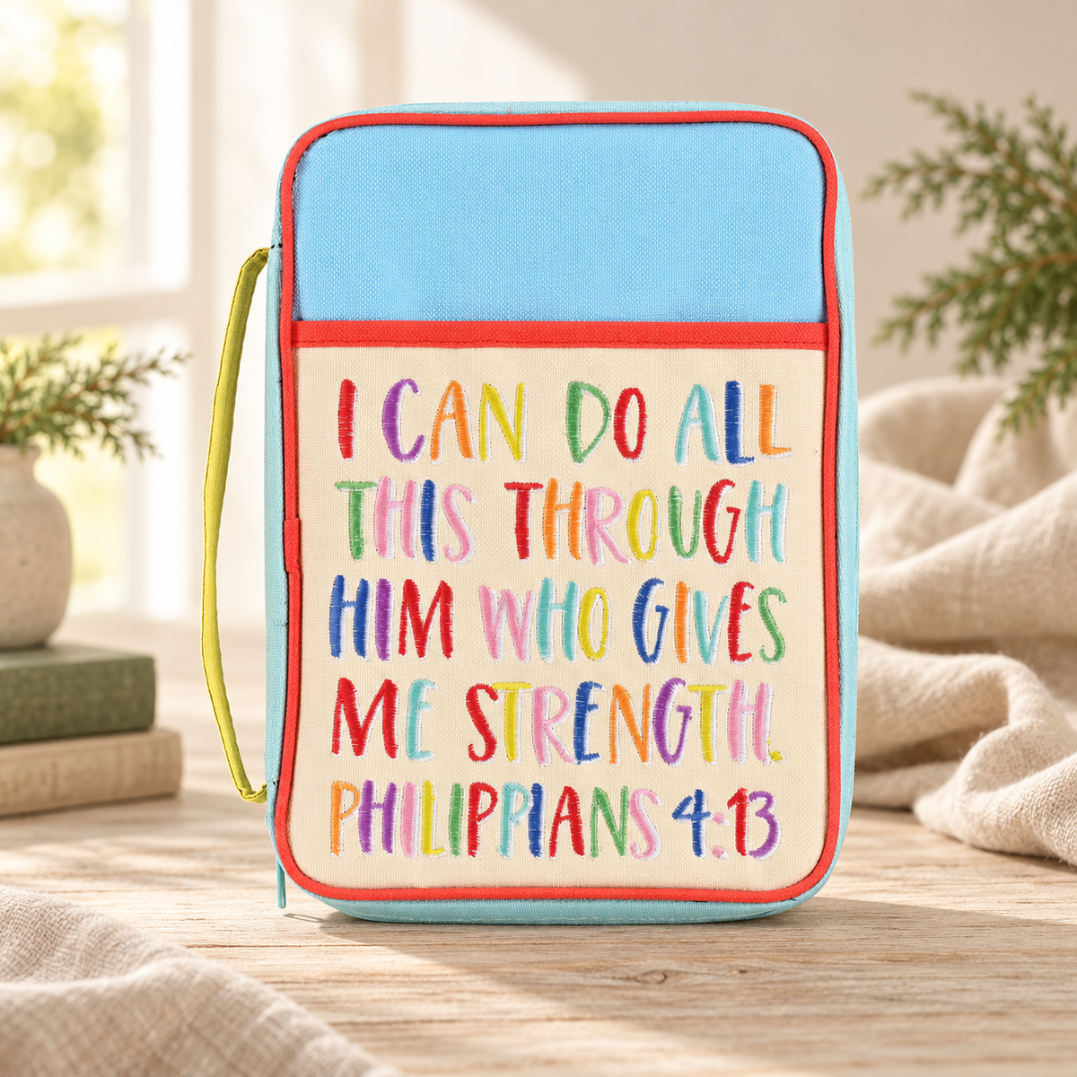 Bible Cover: I Can Do All Things — Large — Psalm & Cedar editorial product image