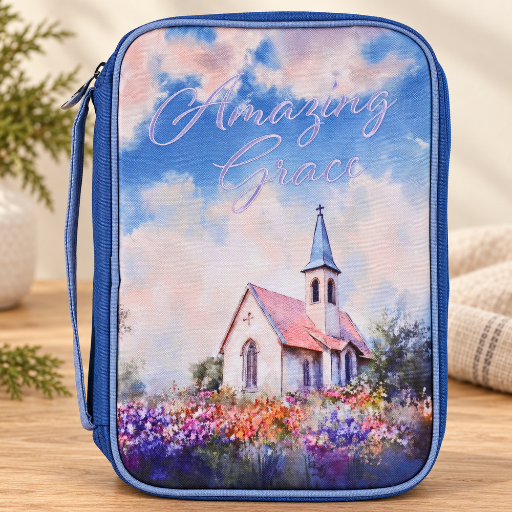 Bible Cover: Amazing Grace Church Print — Large — Psalm & Cedar editorial product image