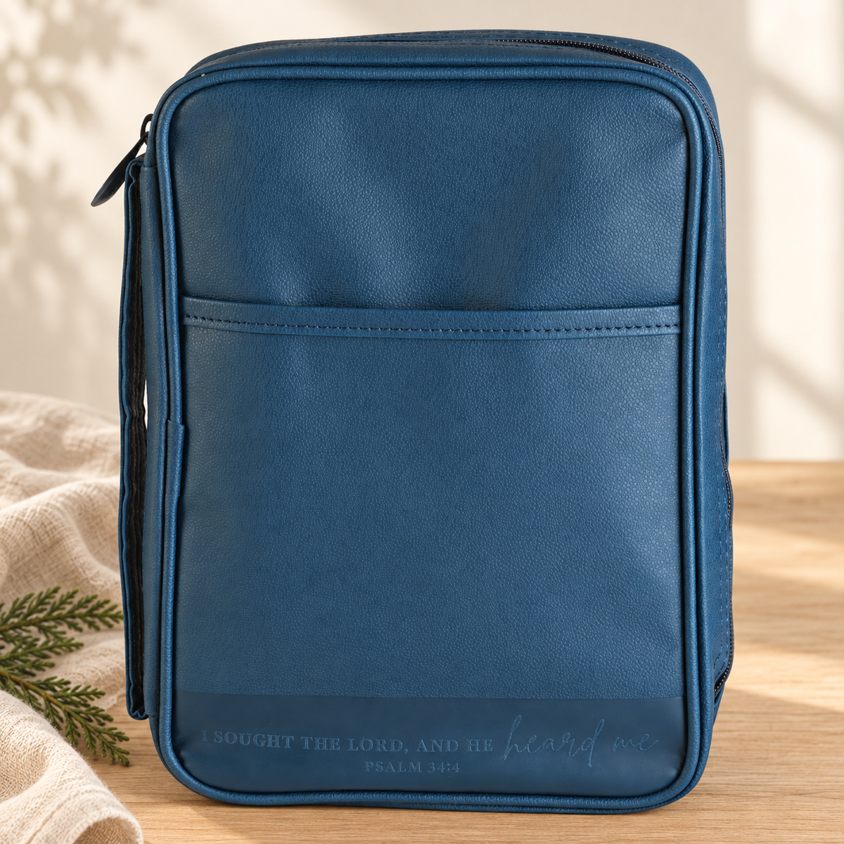 Bible Cover: I Sought the Lord — Psalm & Cedar editorial product image
