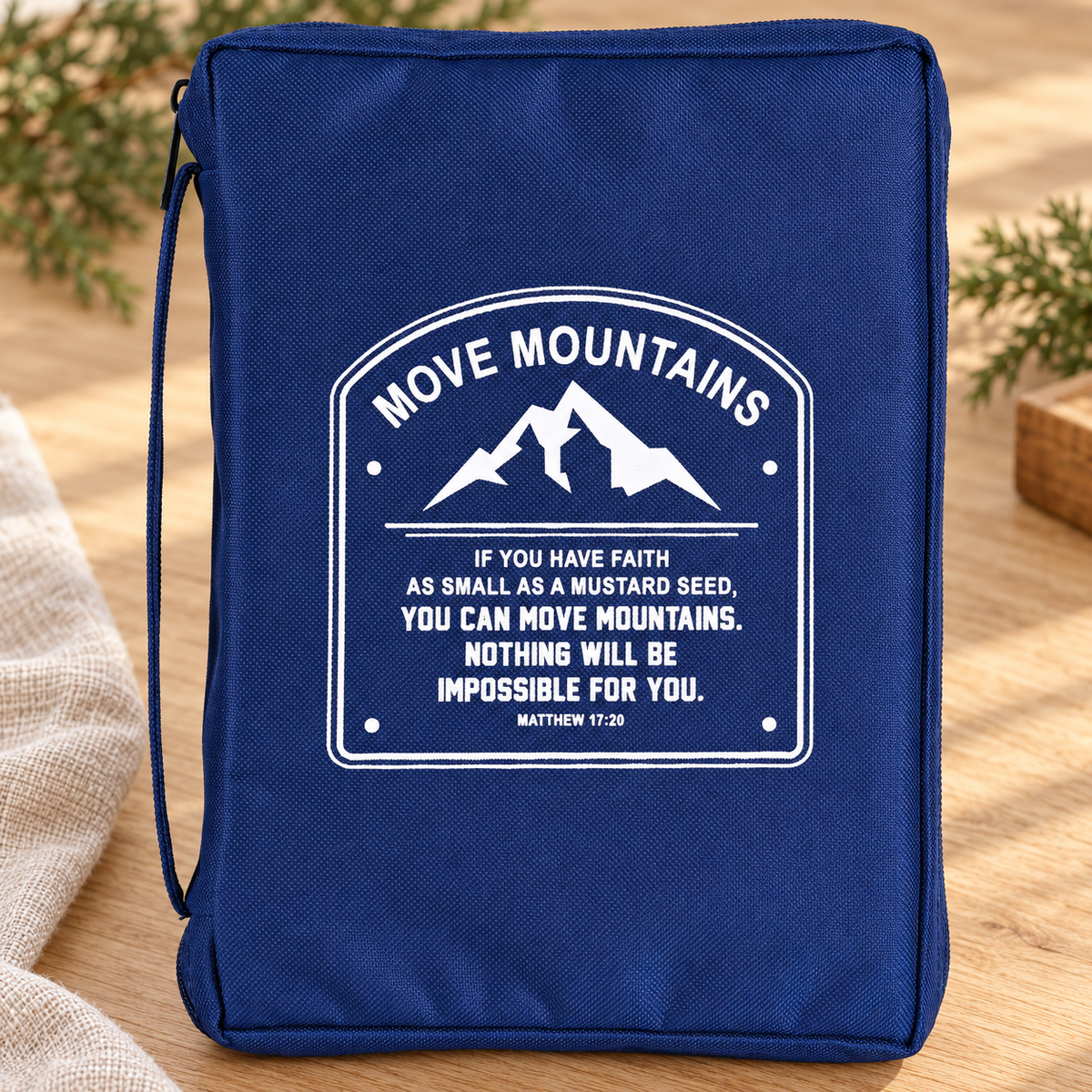 Bible Cover: Move Mountains — Psalm & Cedar editorial product image