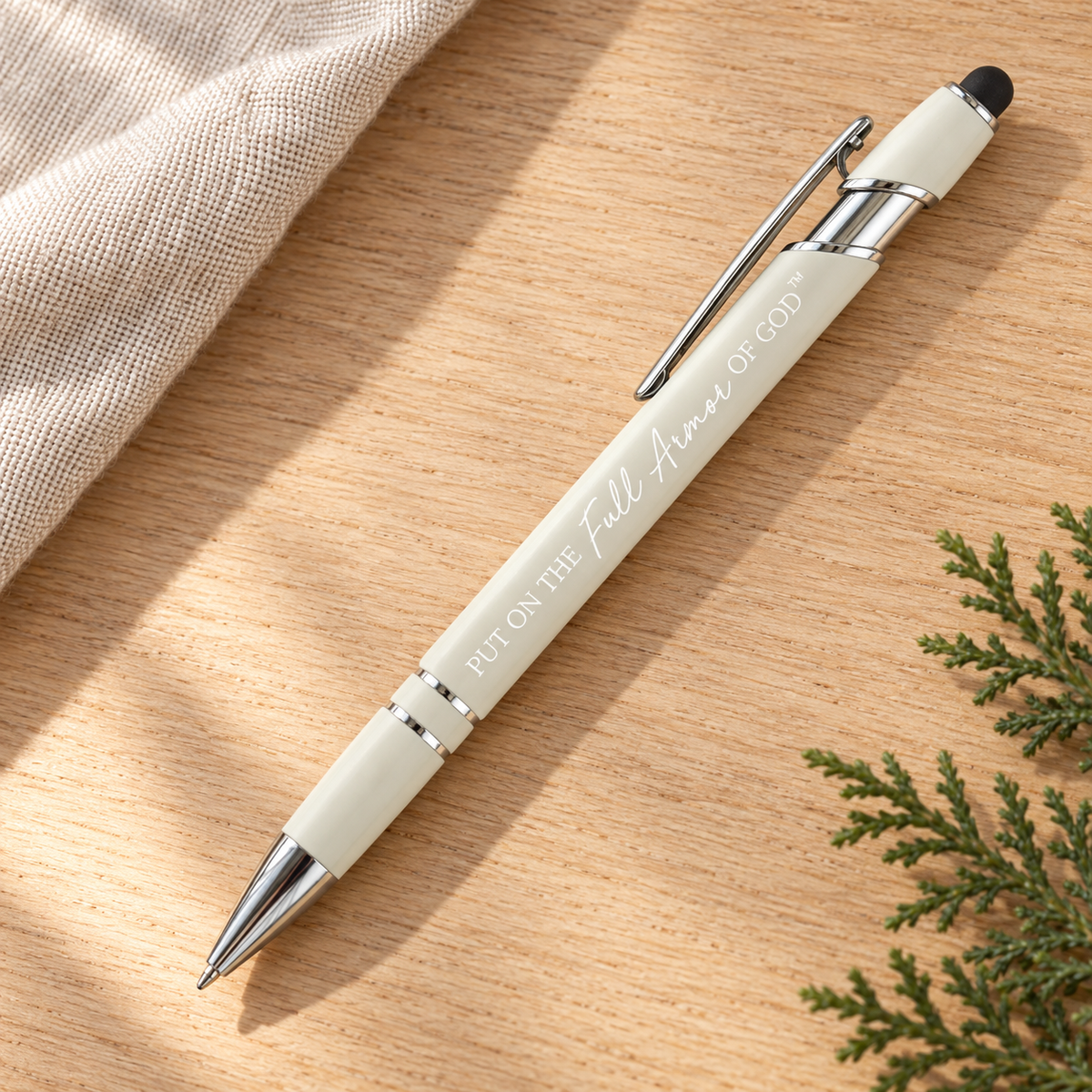 Pen: Full Armor of God — Ephesians 6:14–17 — Psalm & Cedar editorial product image