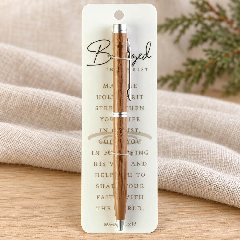 Pen: Baptized in Christ — Romans 15:13 — Psalm & Cedar editorial product image