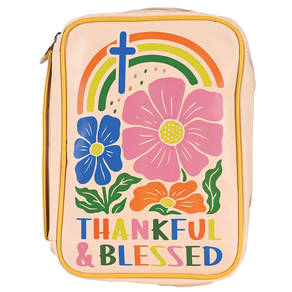 Bible Cover: Thankful & Blessed Floral — Large — supplier product image