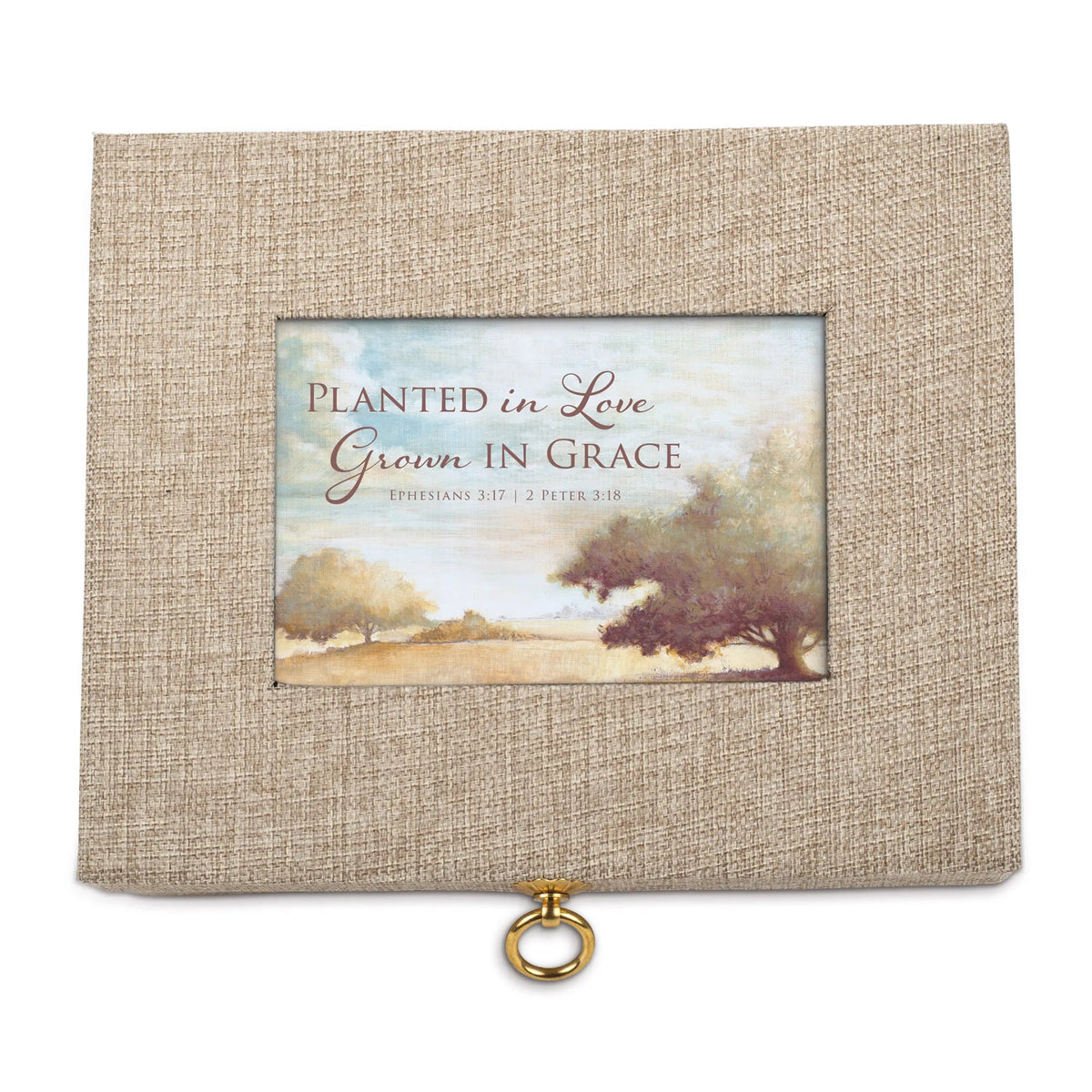 Large Linen Jewelry Box Planted In Love — supplier product image