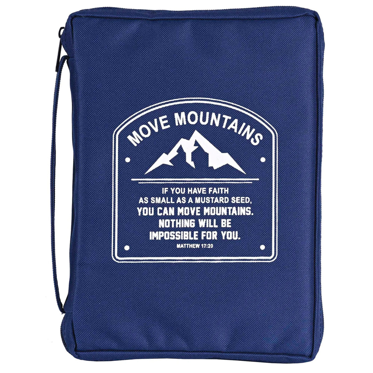 Bible Cover: Move Mountains — Navy — supplier product image