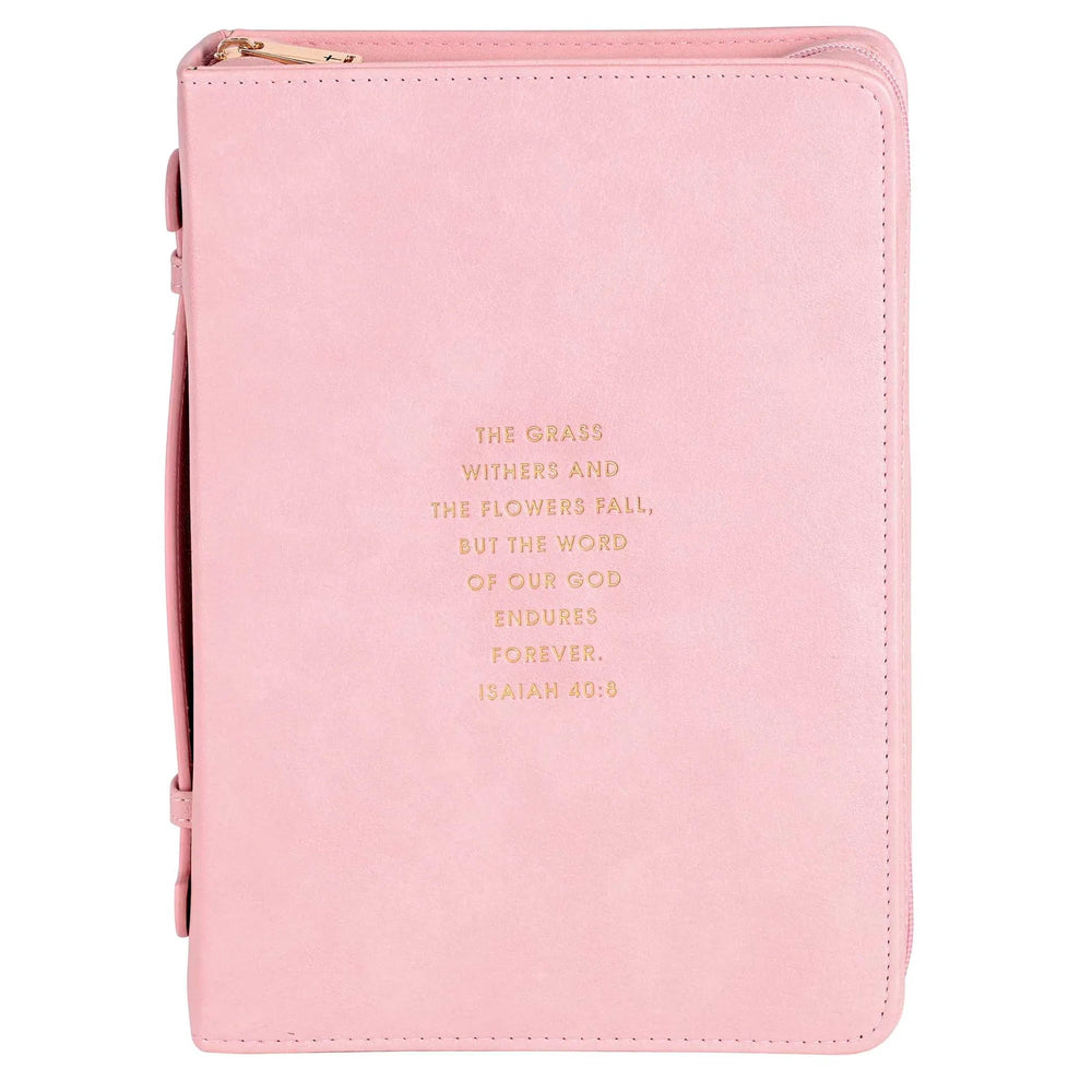 Bible Cover: The Grass Withers — Pink, Extra Large — supplier product image