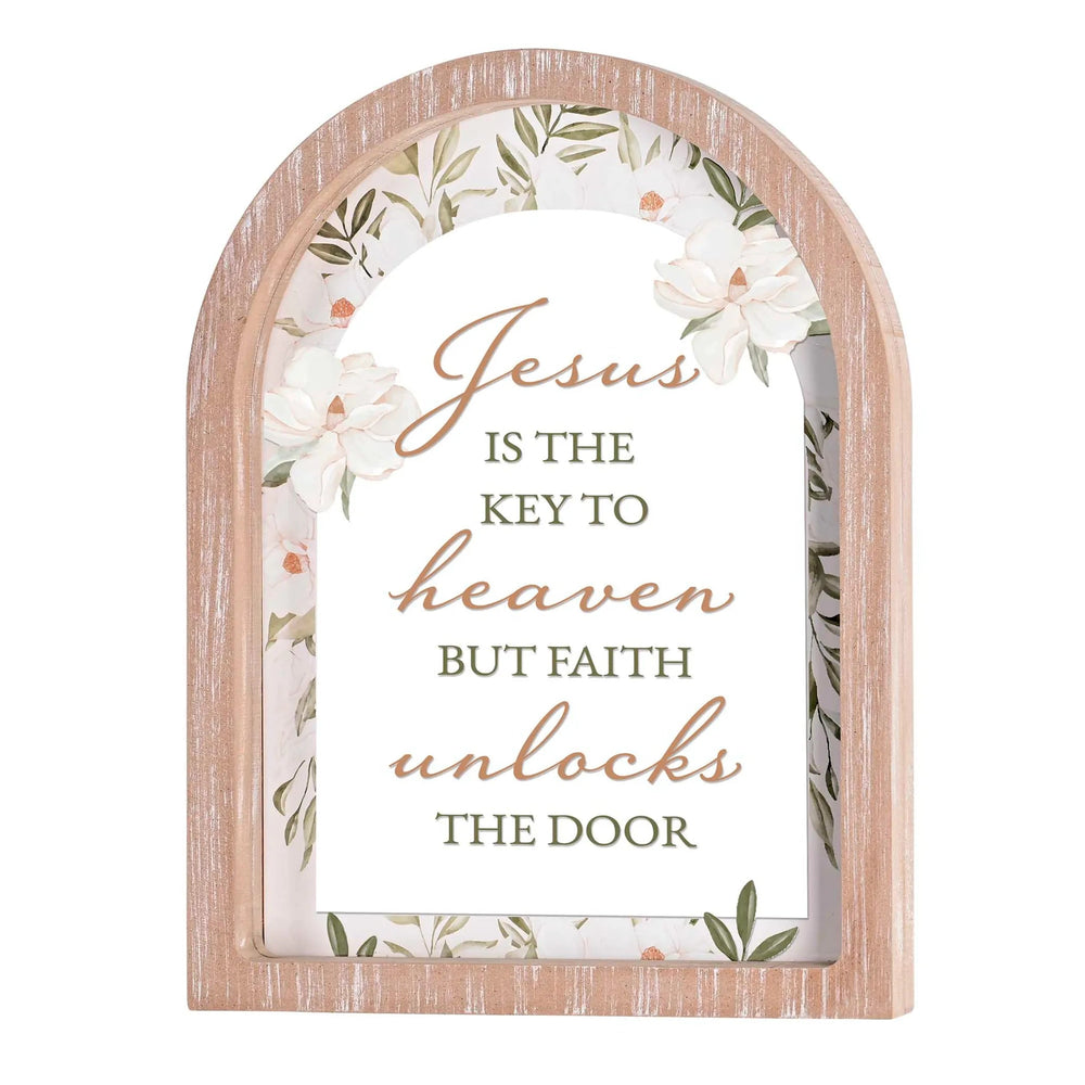 Framed Wall Art: Jesus Is the Key — White, 11 × 15 Inches — supplier product image