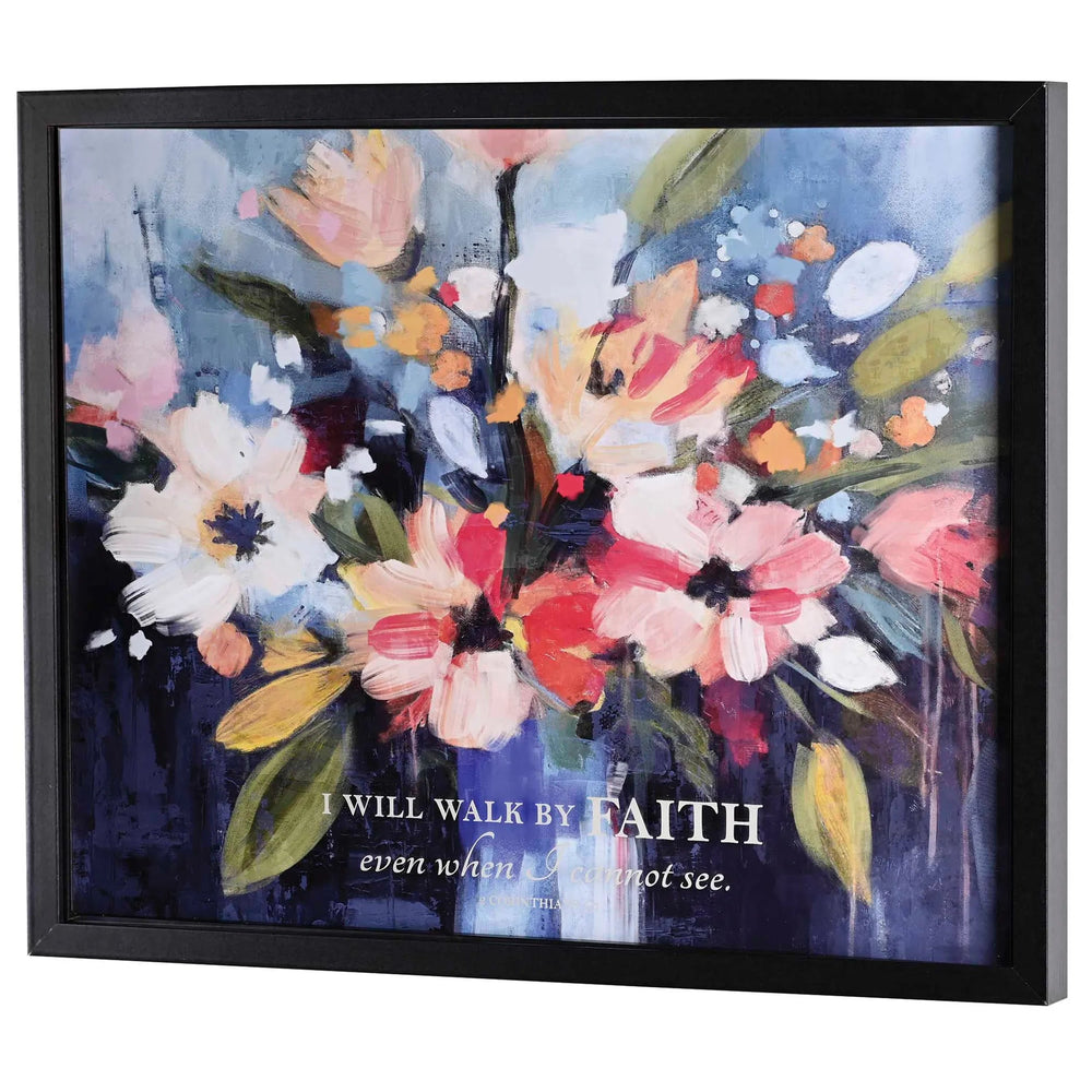 Framed Wall Art Walk By Faith Floral — supplier product image