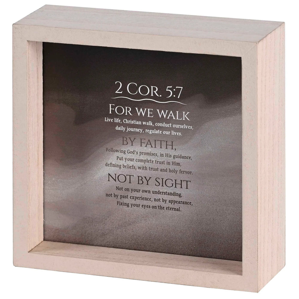Tabletop Sign: Walk by Faith, Not by Sight — Two-Sided — supplier product image