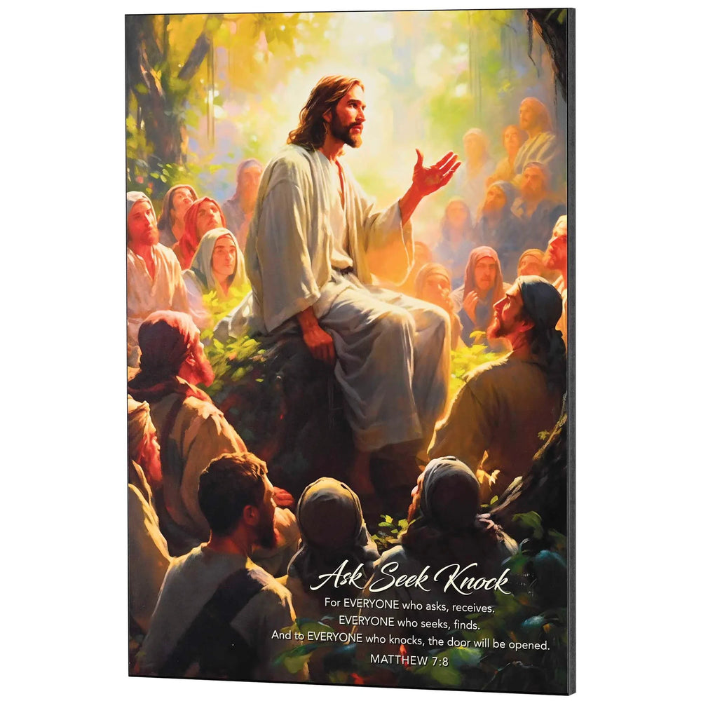 Wall Plaque: Ask Seek Knock — supplier product image