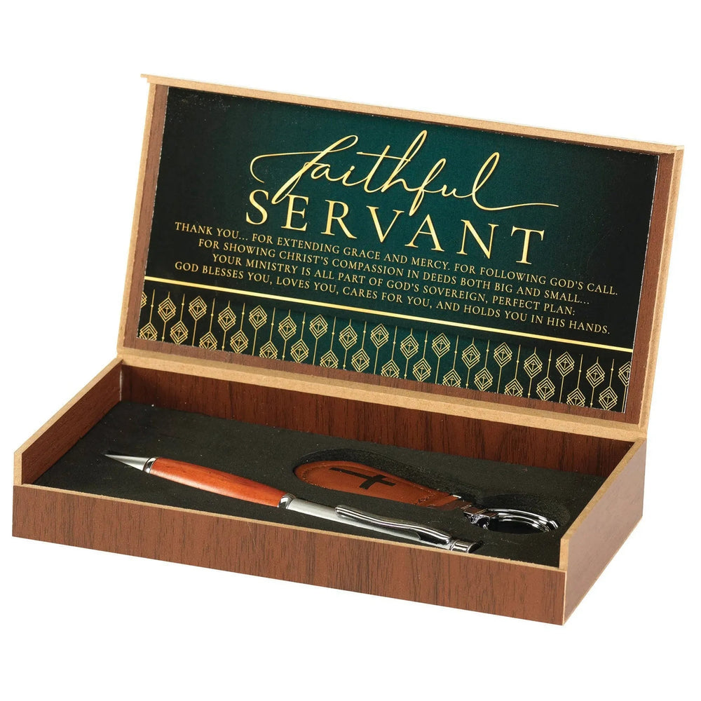 Pen/Key Set Faithful Servant Poem — supplier product image