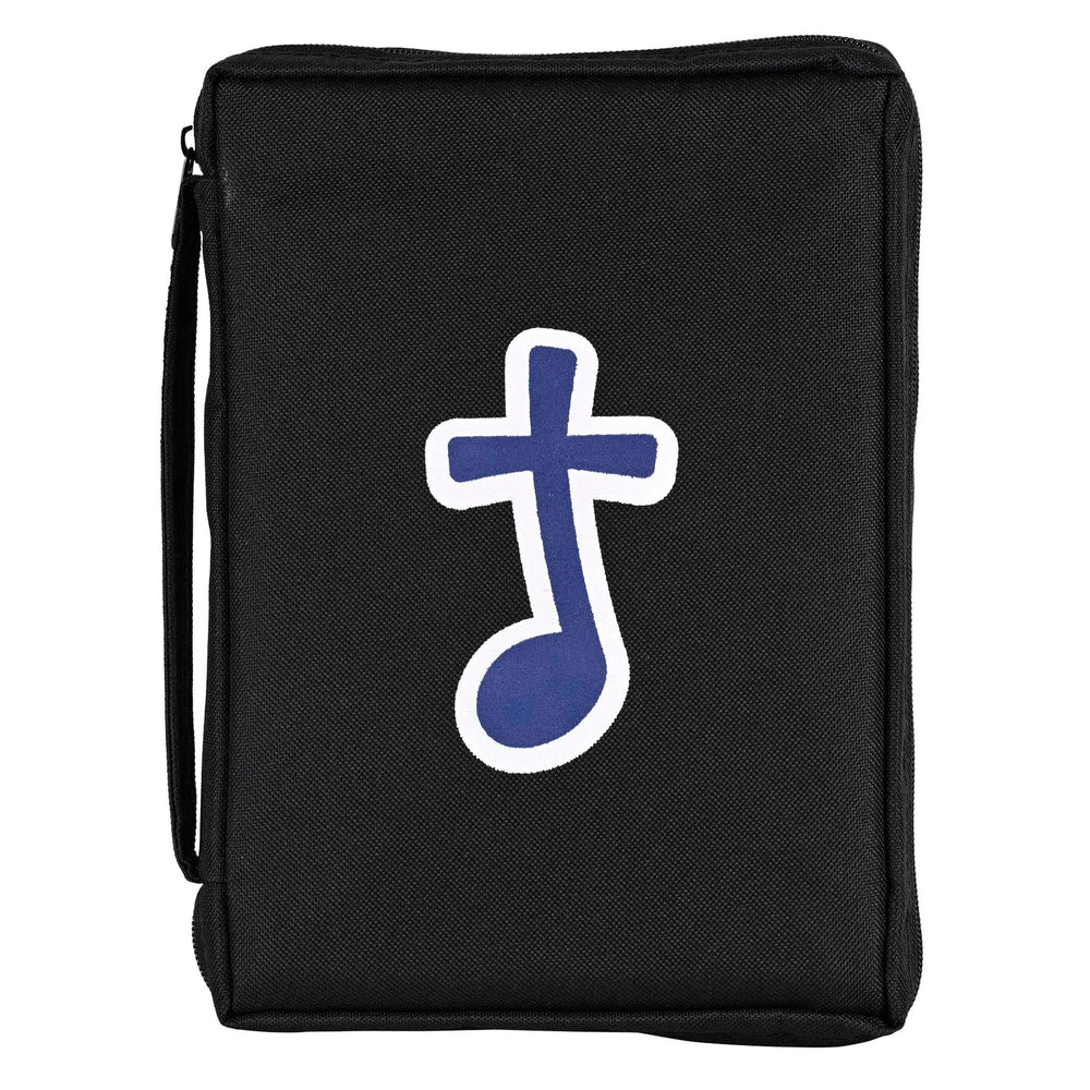 Bible Cover: Blue Music Note — Black, Large — supplier product image