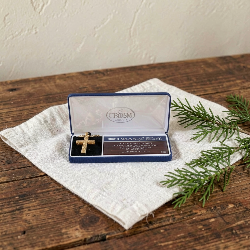 Necklace Man Of Faith Swirl Cross 24L — P&C Studio 027929e6-6b3e-41d1-ae50-ef5cf5a30514 — 1/3