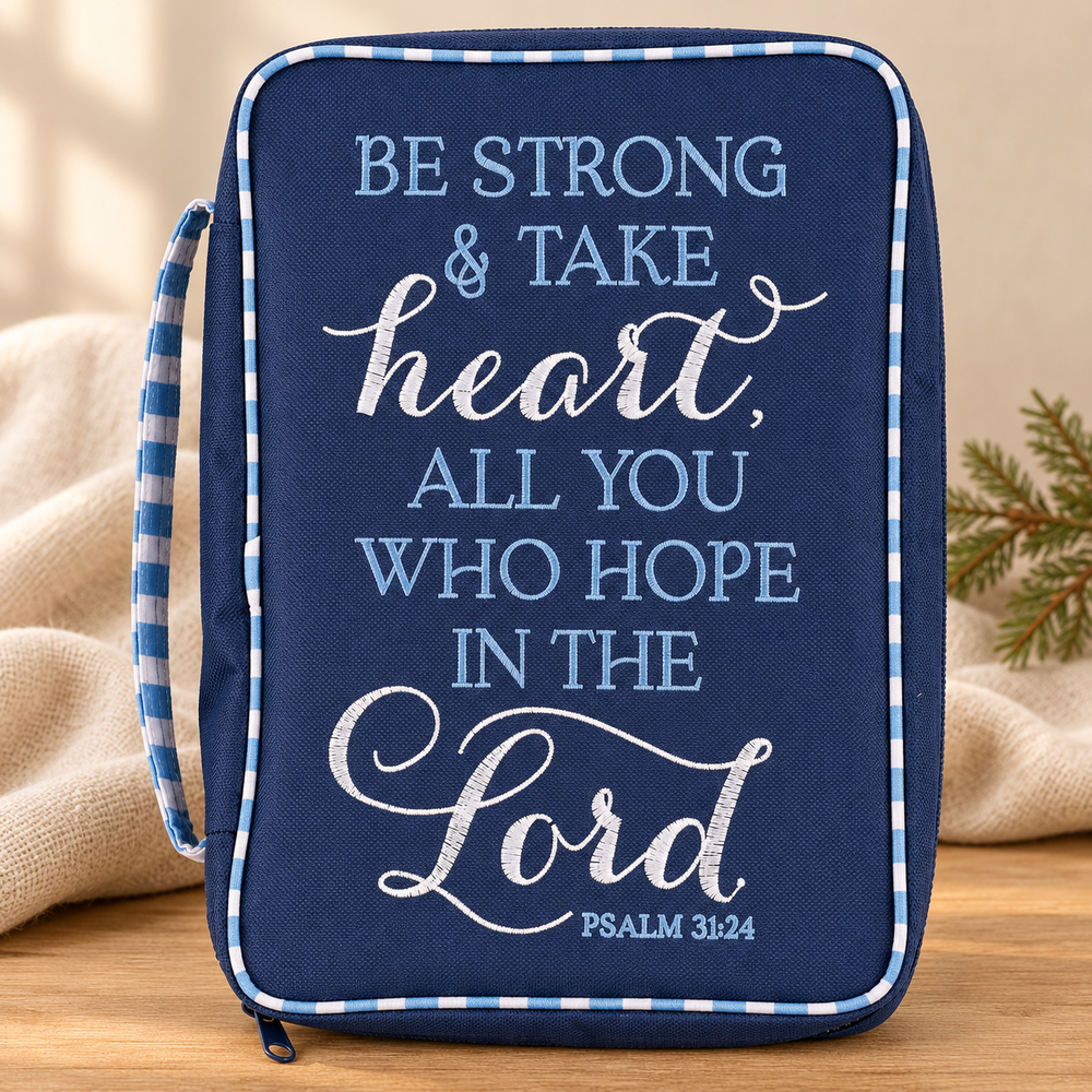 Bible Cover: Be Strong, Take Heart Print — Large — Psalm & Cedar editorial product image