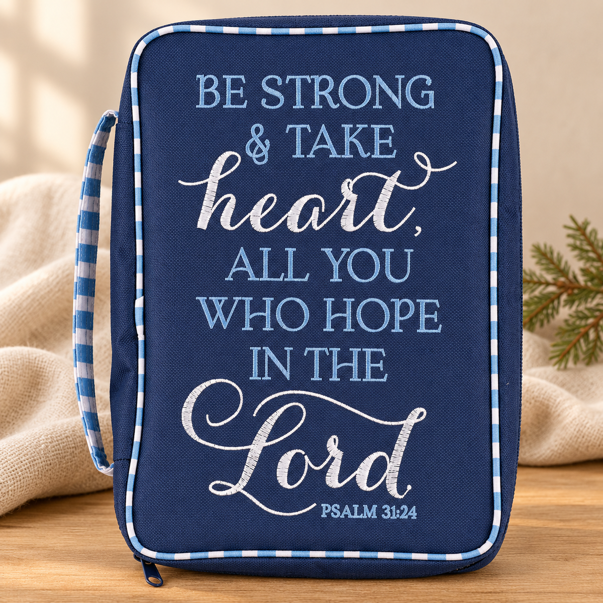 Bible Cover: Be Strong, Take Heart Print — Large — Psalm & Cedar editorial product image