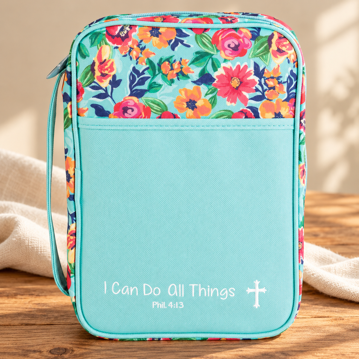 Bible Cover: Floral I Can Do All