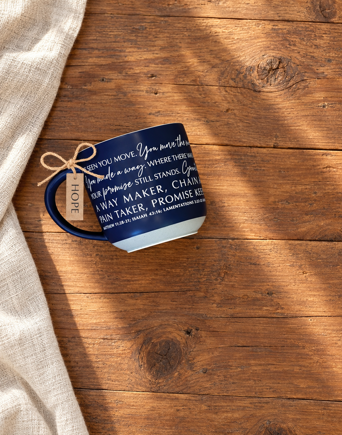 Ceramic Mug: Mountain Mover — Navy, 19 oz — alternate view