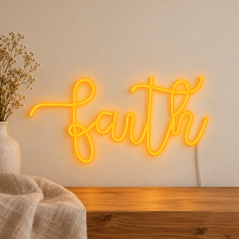 Psalm & Cedar Faith LED neon sign