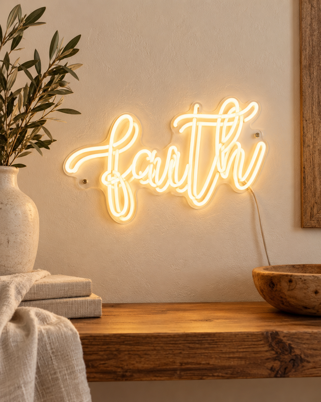 Psalm & Cedar Faith LED neon sign