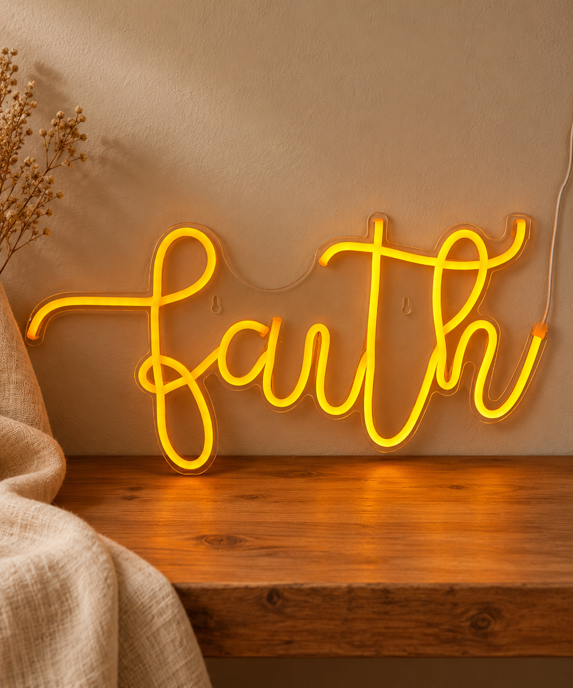 Psalm & Cedar Faith LED neon sign