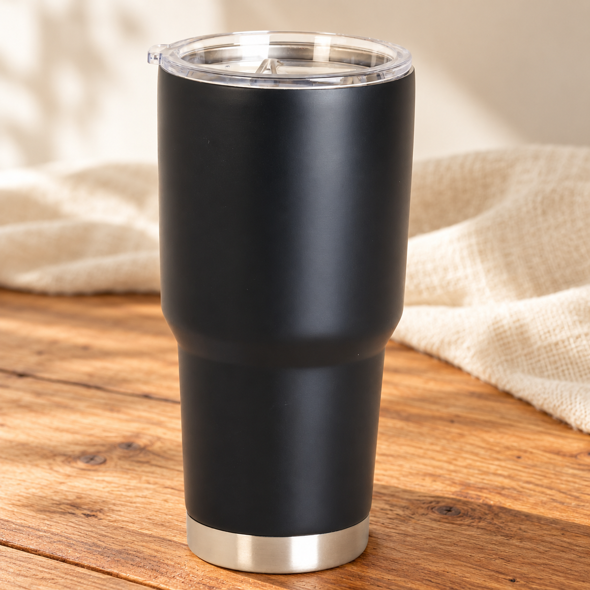 Walk by Faith black stainless-steel 30 oz tumbler alternate view