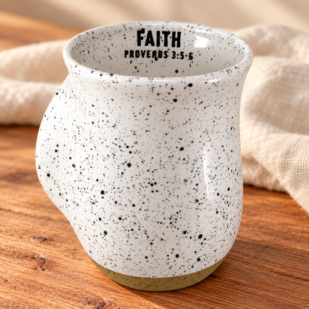 Faith Speckled Stone Handwarmer Mug — Psalm & Cedar