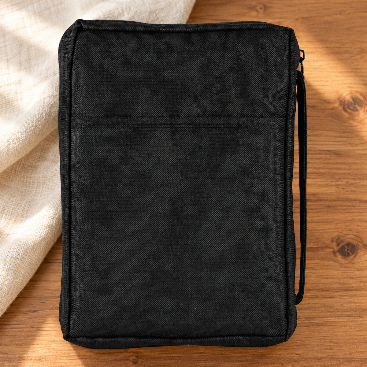 Bible Cover: Orange Crosses Black Large