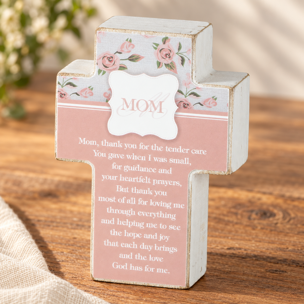 Psalm & Cedar — Mom Cross Plaque