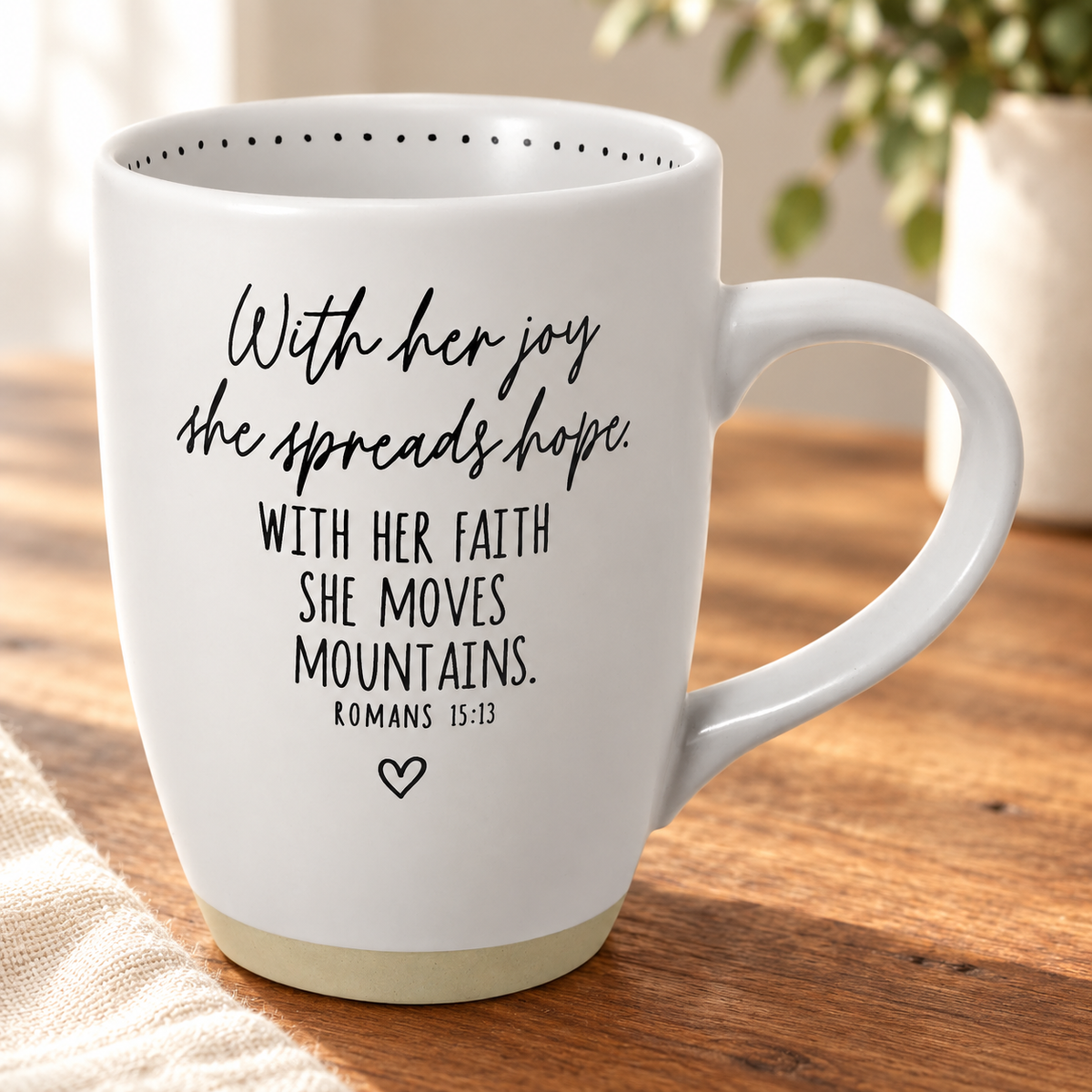 Mug: She Spreads Hope — White Ceramic, 17 oz — alternate view