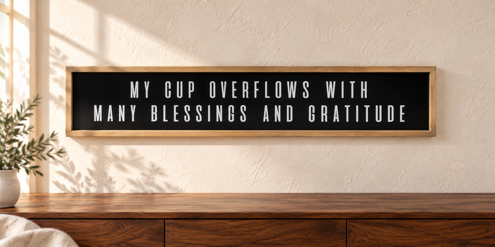 My Cup Overflows Wall Plaque — 47.25-Inch — view 1