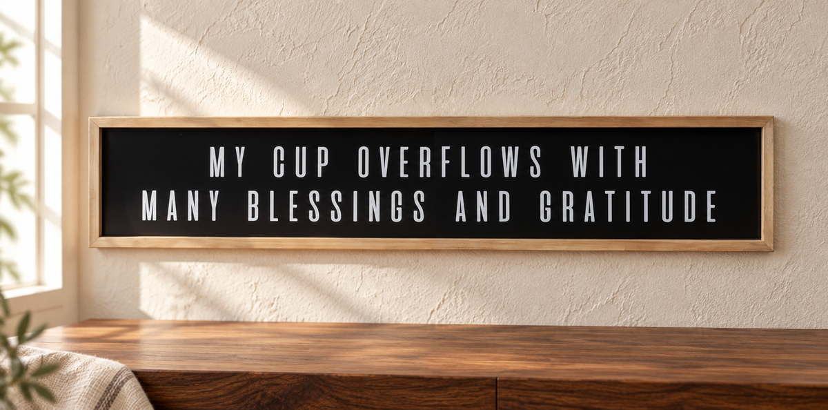 My Cup Overflows Wall Plaque — 47.25-Inch — view 3