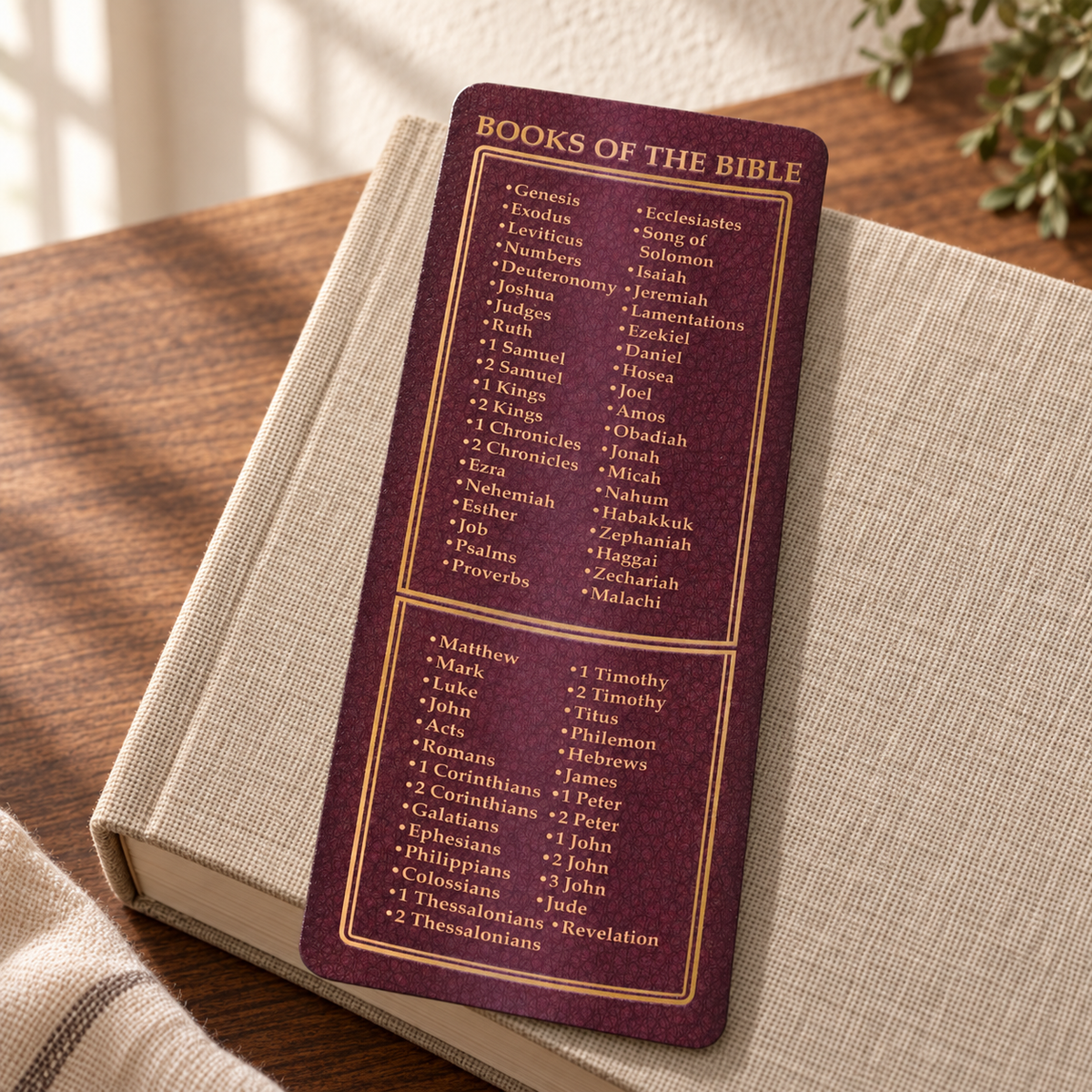 Books of the Bible Bookcard Bookmark — view 2