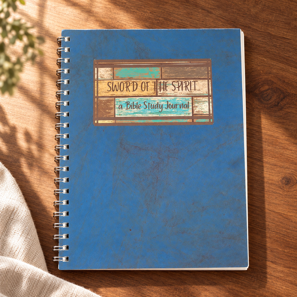 Sword of the Spirit Bible Study Journal — Brick & Blue — view 1
