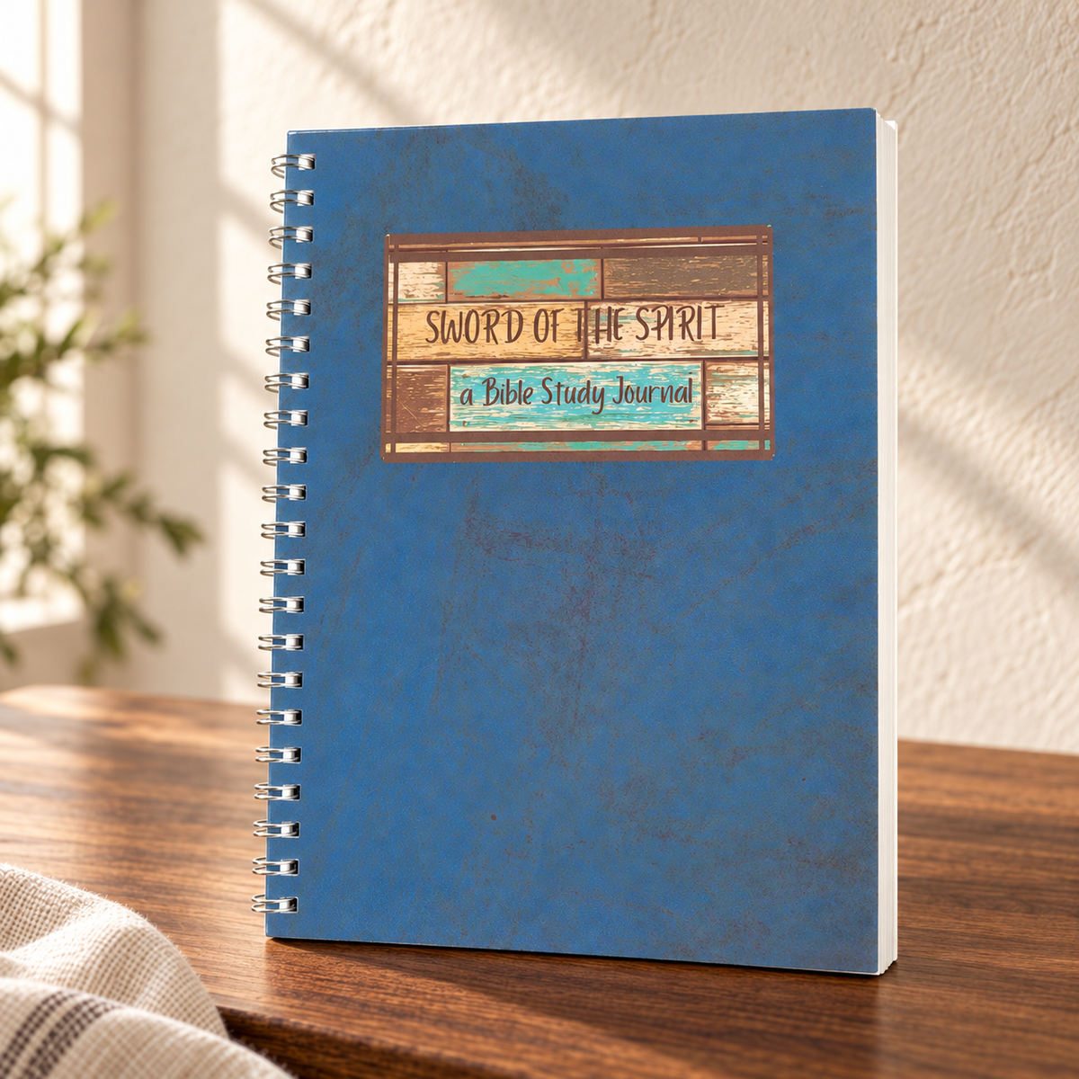Sword of the Spirit Bible Study Journal — Brick & Blue — view 2