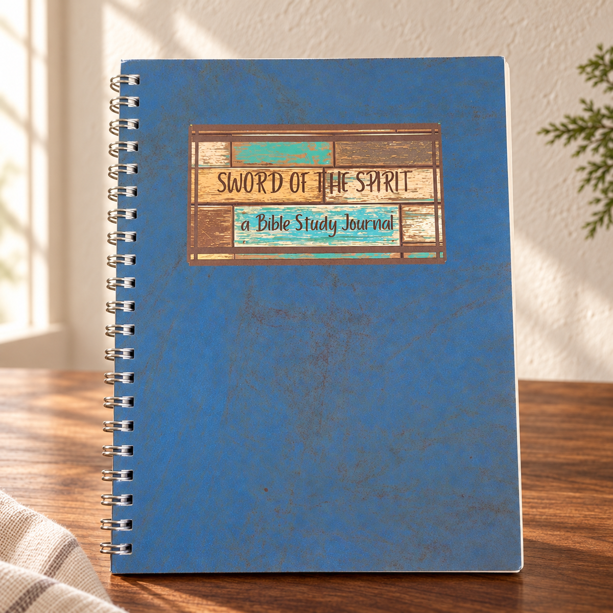 Sword of the Spirit Bible Study Journal — Brick & Blue — view 3