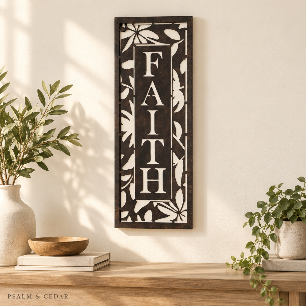 Psalm & Cedar — Faith Hope Love Wall Art Set