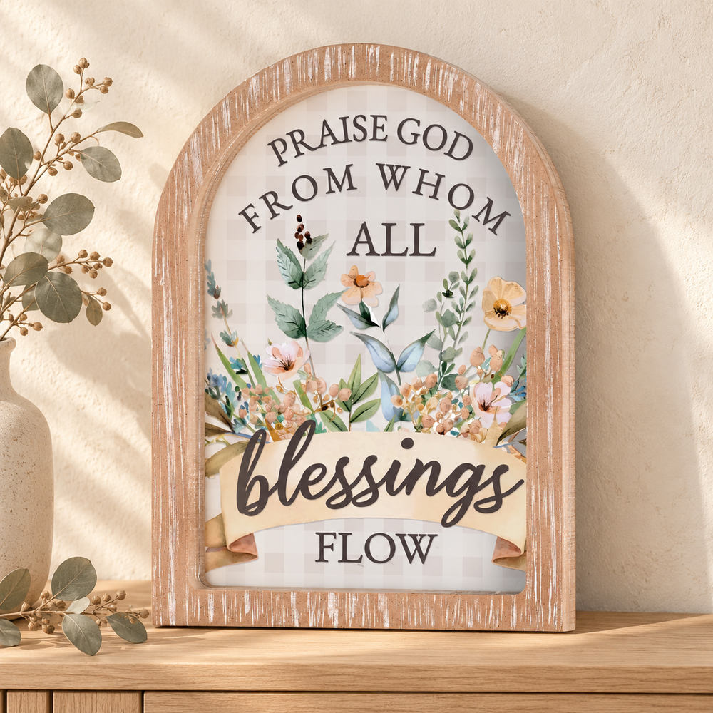 Psalm & Cedar | Framed Arch Praise God From Whom All Blessings Flow 9x13