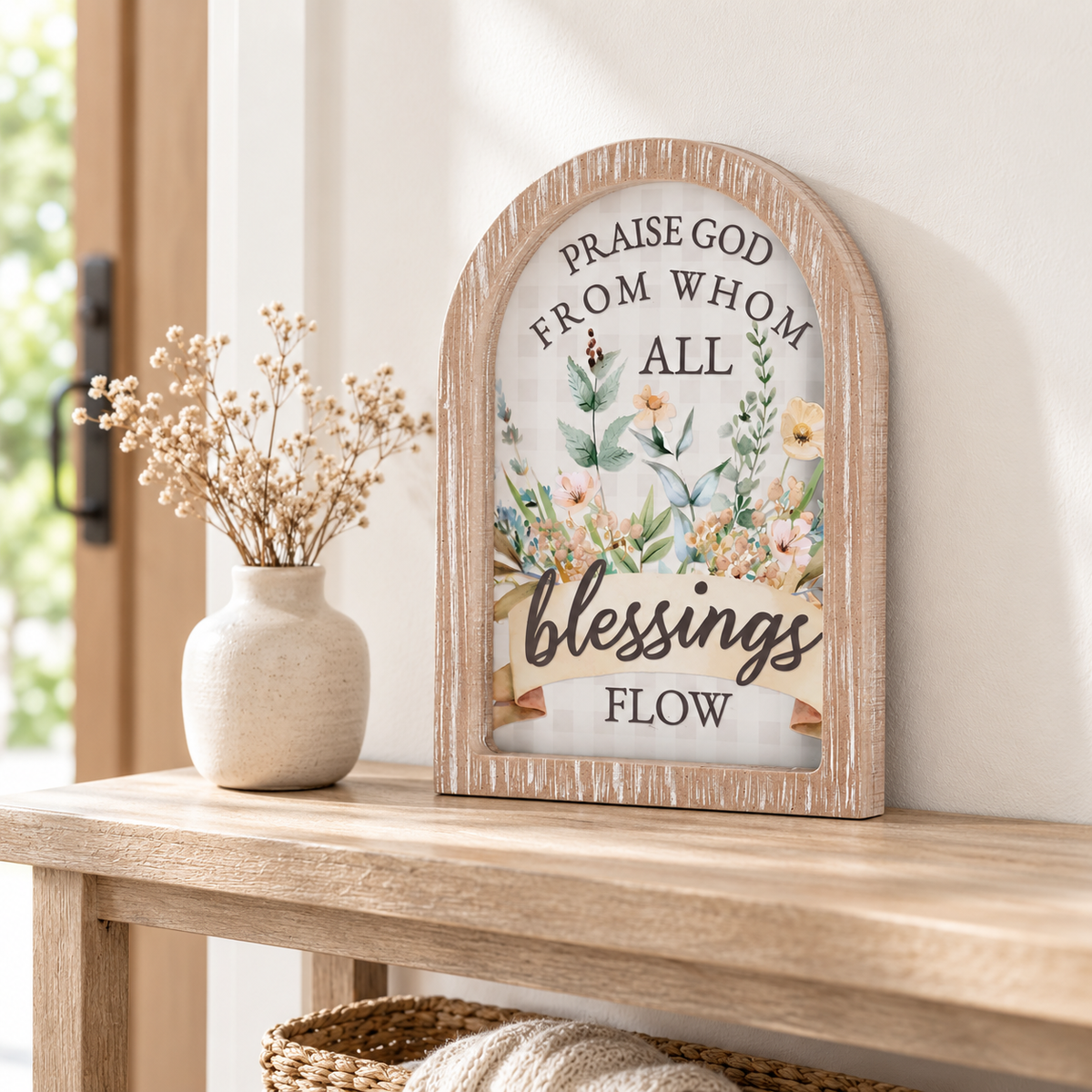 Psalm & Cedar | Framed Arch Praise God From Whom All Blessings Flow 9x13