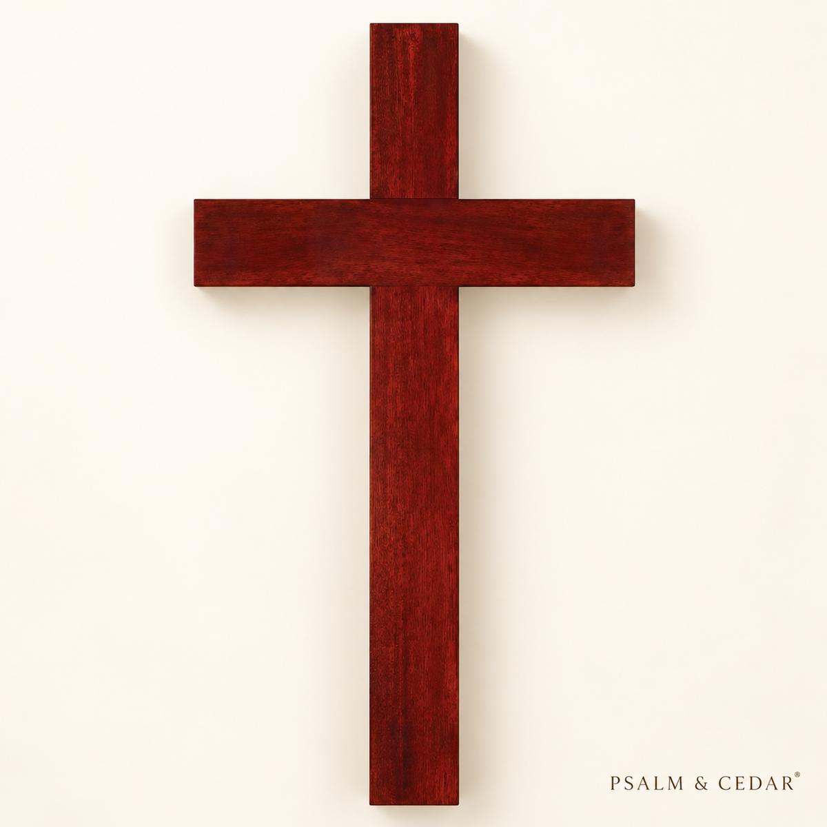 Psalm & Cedar — Mahogany Decorative Wall Cross