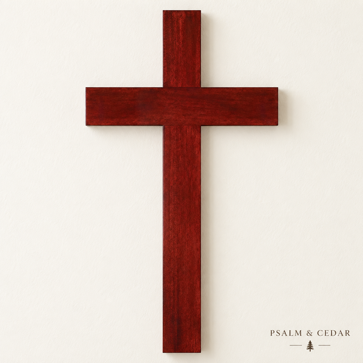 Psalm & Cedar — Mahogany Decorative Wall Cross
