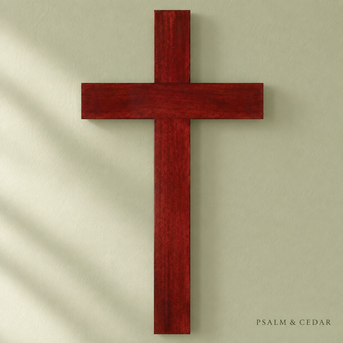 Psalm & Cedar — Mahogany Decorative Wall Cross