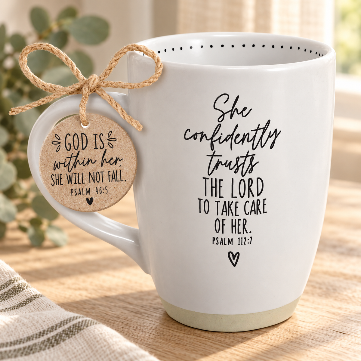 Psalm & Cedar | Mug: She Confidently Trusts — 17 oz