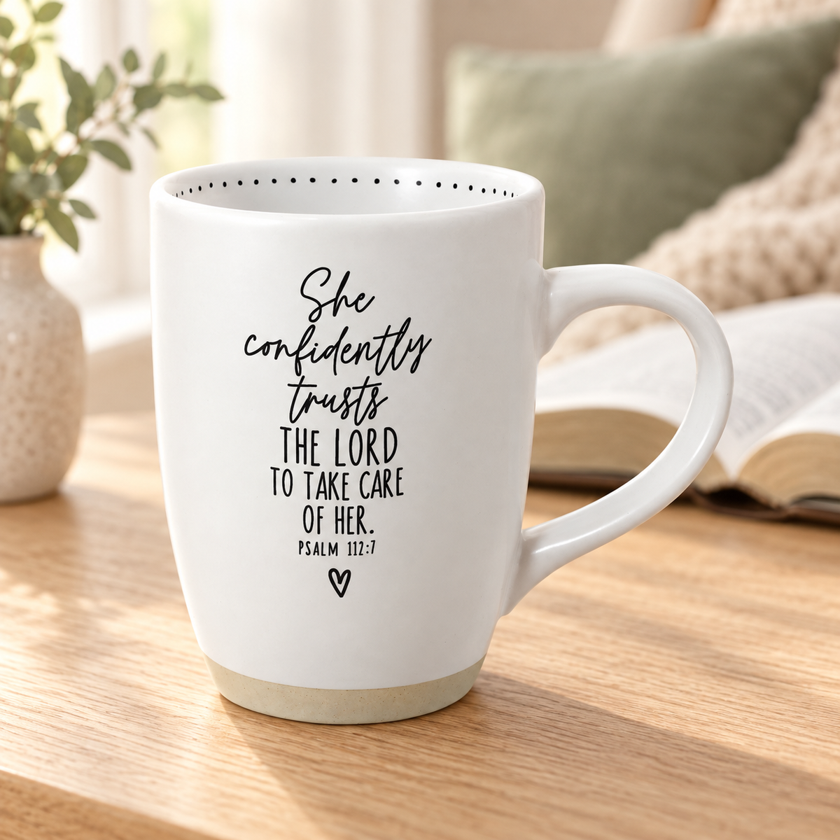 Psalm & Cedar | Mug: She Confidently Trusts — 17 oz