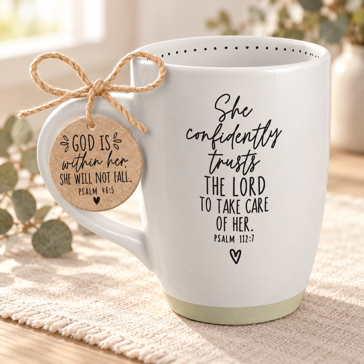 Psalm & Cedar | Mug: She Confidently Trusts — 17 oz
