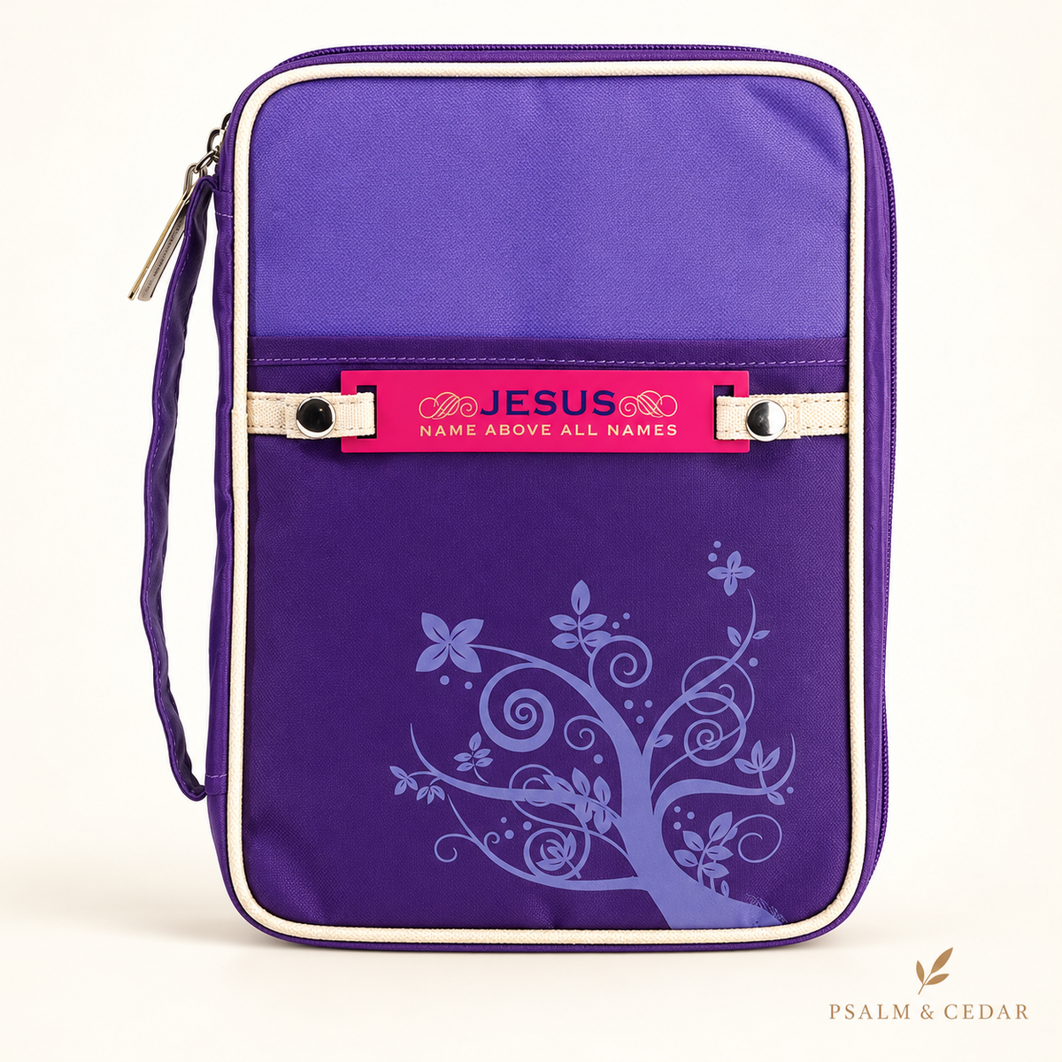 Psalm & Cedar — Purple Changeable Tag Bible Cover